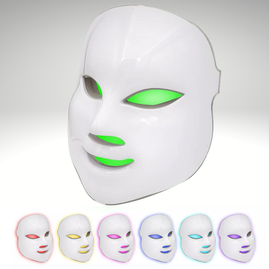 LED Facial Light Therapy Mask with Green Light