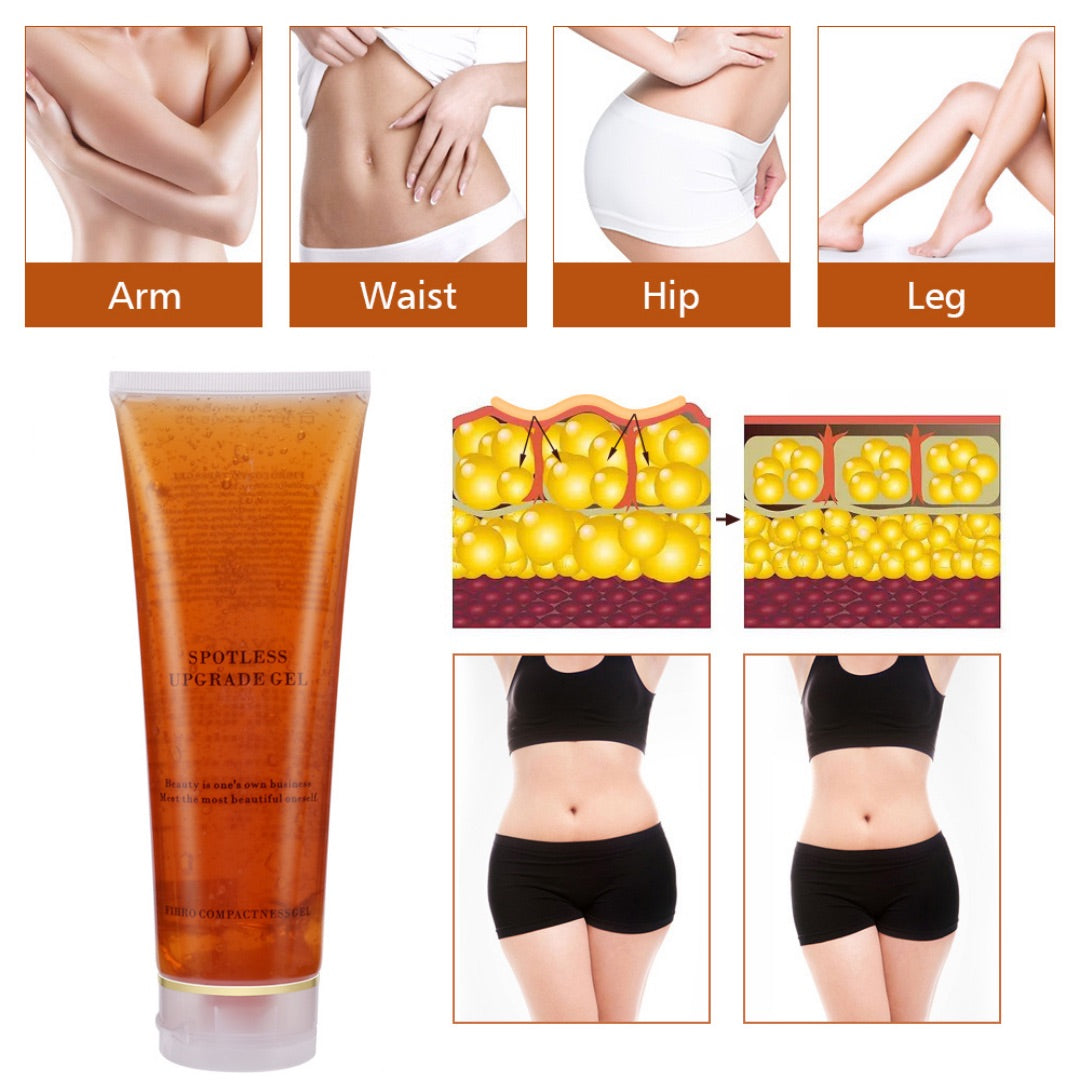 Tube of Body Slimming Gel, Women’s Body Before and After , Breakdown of Fat Cells, Arm, Waist, Hip, Leg