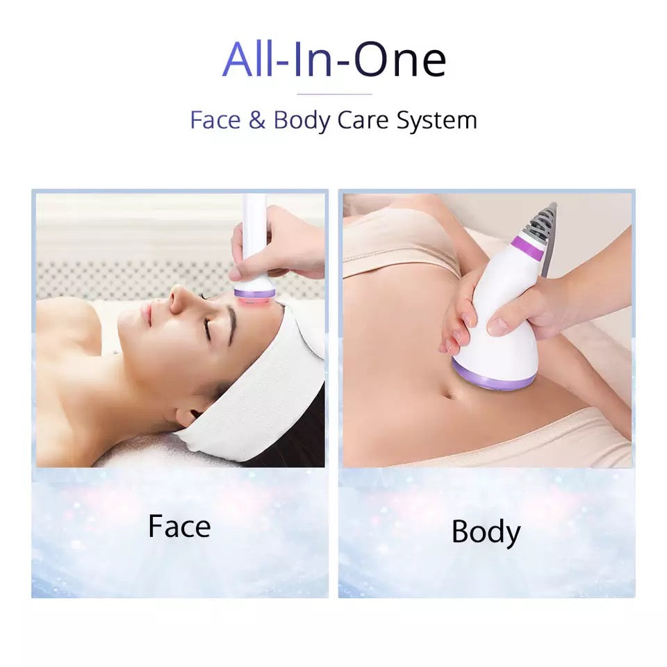 All in One Face and Body Care System, S-Shape 30k Cavitation Machine is Applied to Face and Body 