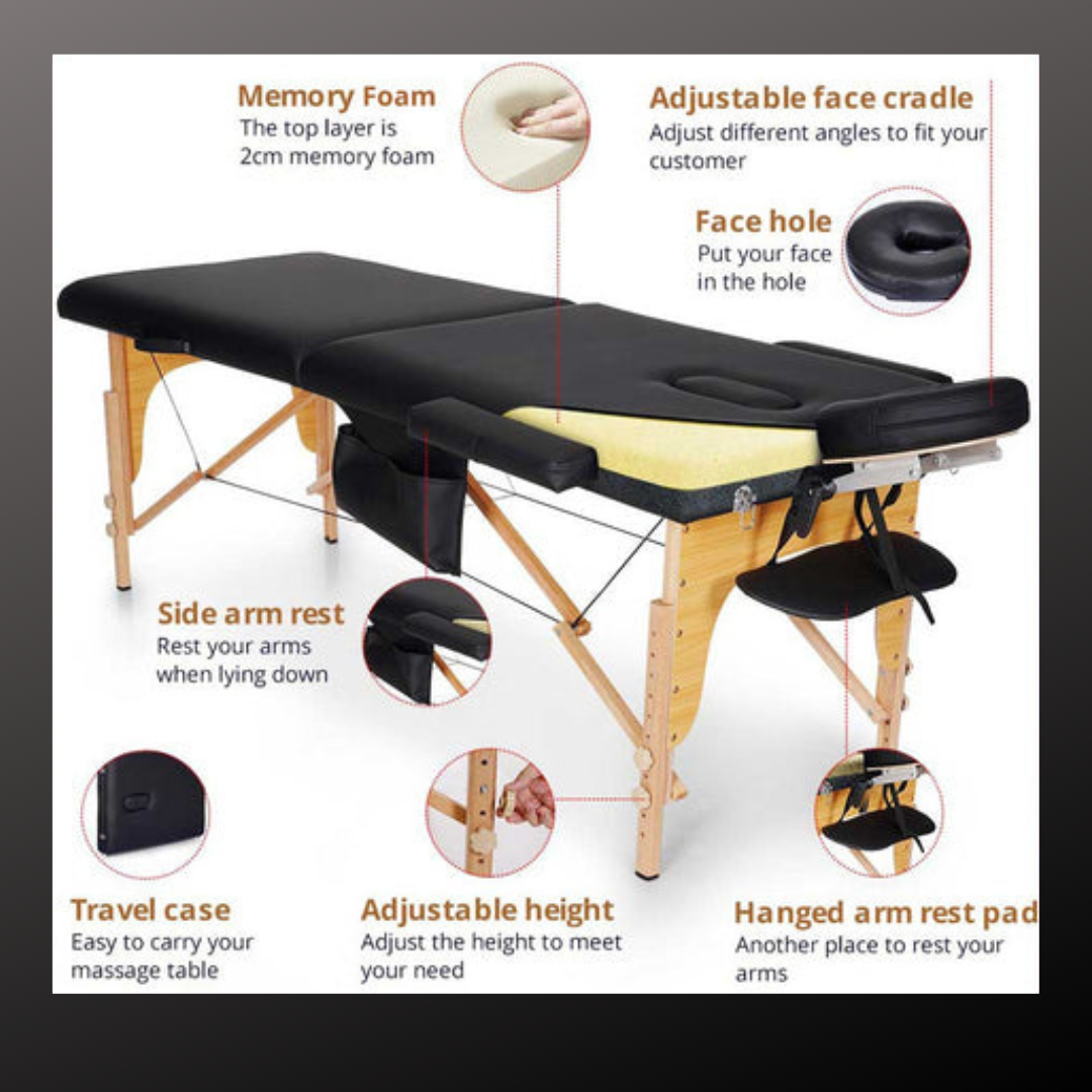 Parts of Portable Massage Table with Memory Foam