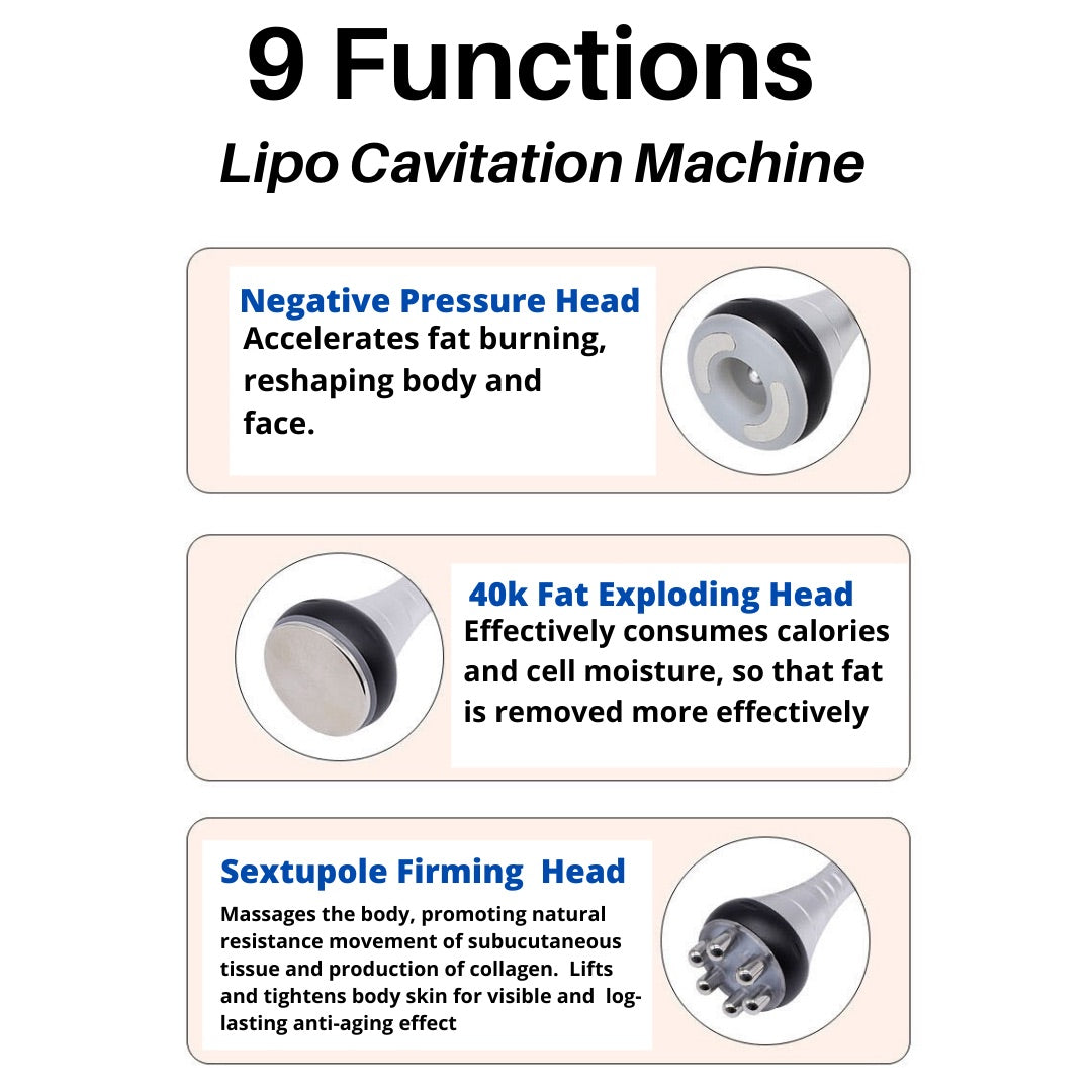 9 Functions Lipo Cavitation Machine 