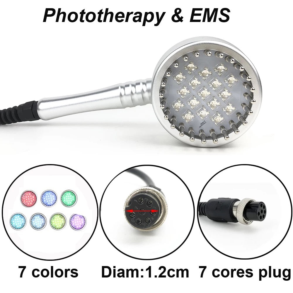 Phototherapy and EMS Wand with Seven Colors, Replacement Probe for Cavitation Machine 