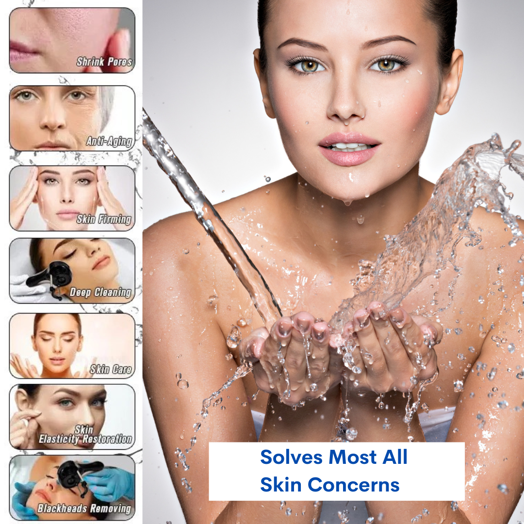 Hydra Facial solves most skin concerns, women splashes face with water