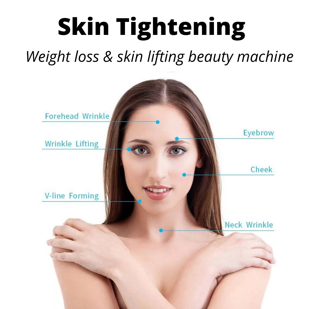 Skin Tightening Weight Loss Beauty Machine, Woman with  Beautiful Skin