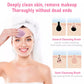 Woman wearing towel on head uses Sonic facial cleansing brush , deeply cleans the skin