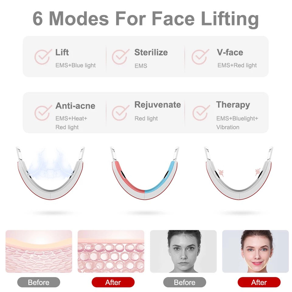 6 modes for face lifting 