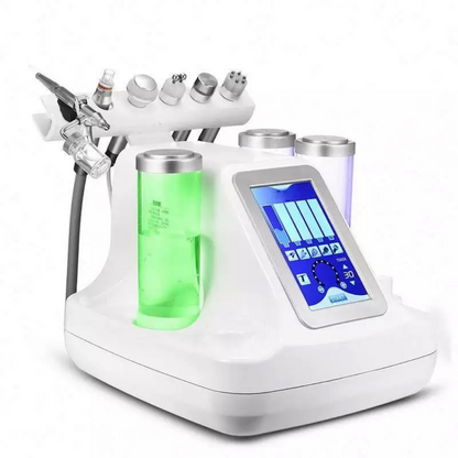 6 in 1 Hydrafacial Machine with LED Light Mask and Oxygen Injection & Attachments  