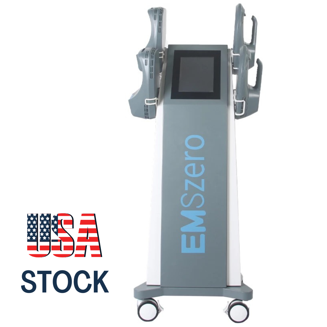 EMSZERO Neo Body Contouring Machine with four handles , USA Stock, grey and blue color
