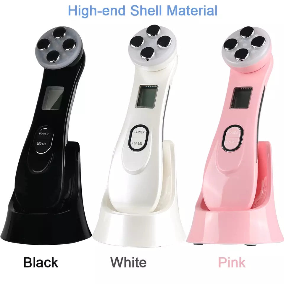 Hand Held Facial Lifting Device, Black, White and Pink Color 