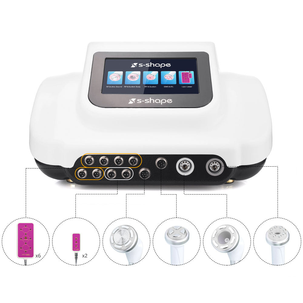 Treatment handles and laser paddles,  S-Shape 30k Cavitation Fat Removal Machine 
