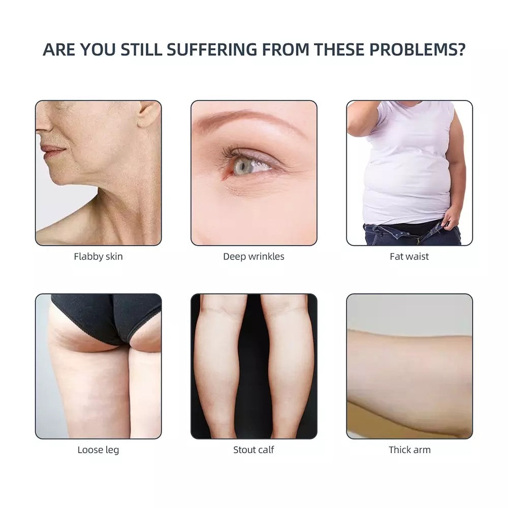 Are you still suffering from problems such as flabby skin, deep wrinkles, fat waist, loose leg, stout calf, thick arm