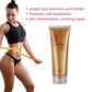 Gold Conductive Gel, Royal Facial Gel, fit slim woman with tape measure on waist