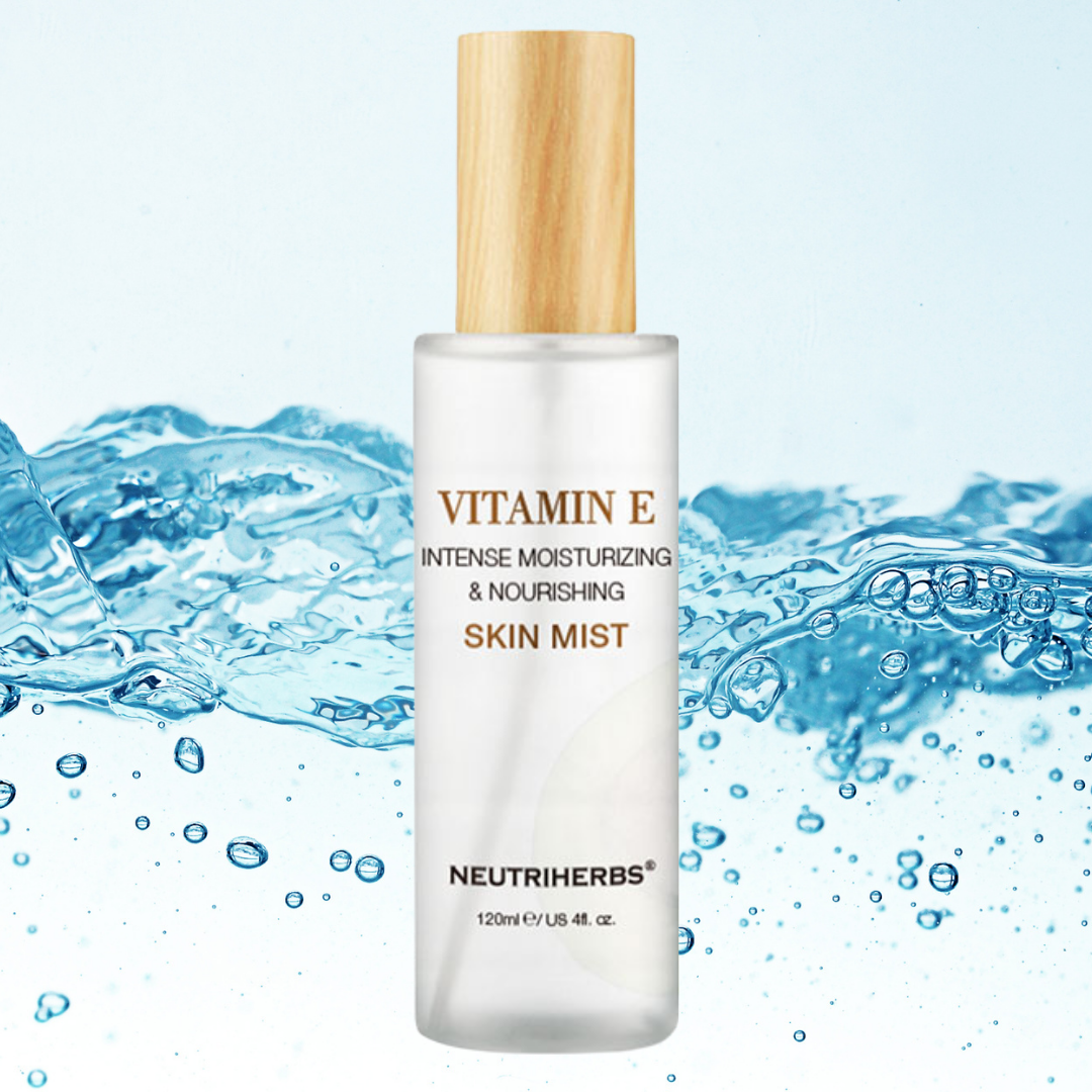 Vitamin E Skin Mist Moisturizing and Nourishing Water Background 