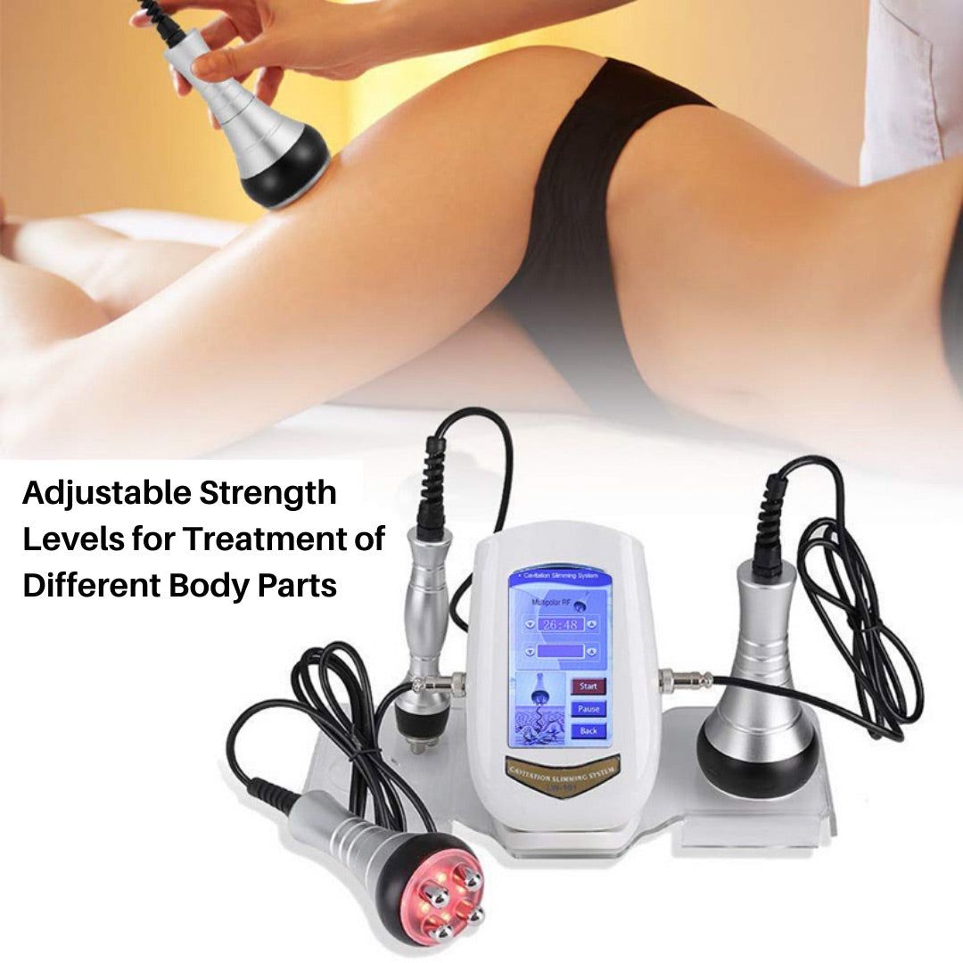 Adjustable Strength levels ultrasonic cavitation machine used on upper thighs 