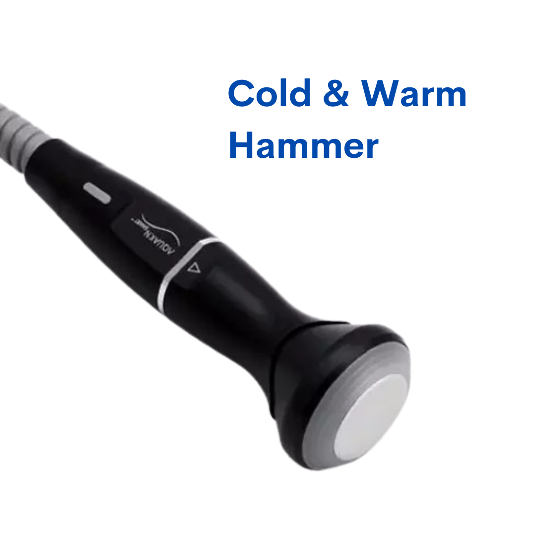 Cold and warm hammer, black color, for professional hydra facial machine