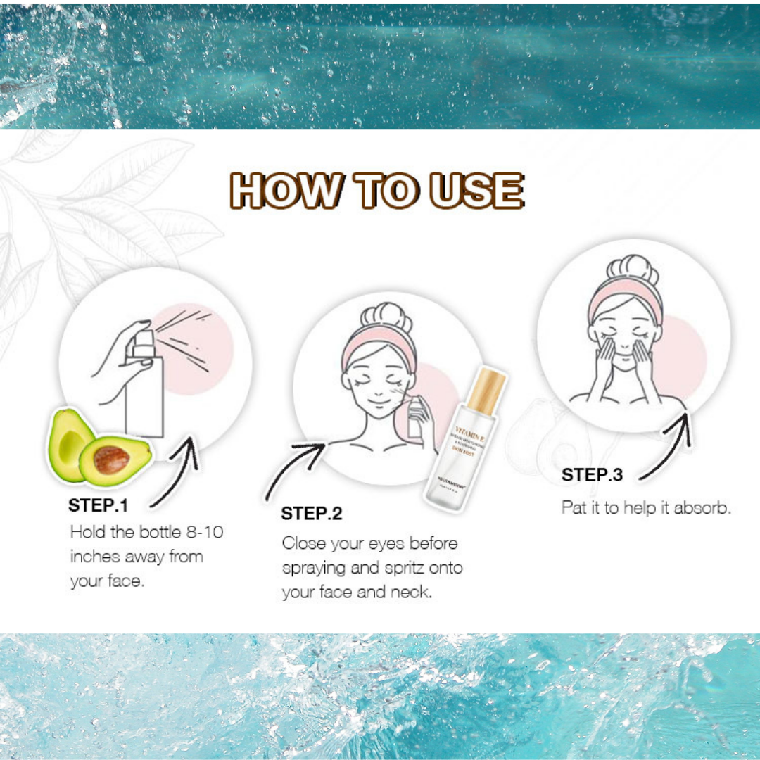 how to use Vitamin E Skin Mist , Three Steps