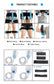 Product features of EMSlim Machine, Handles and bandages are applied to leg, arms, shoulders, hips