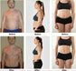 Body of Man and Woman, Before and After Cavitation Lipo Laser Treatments 
