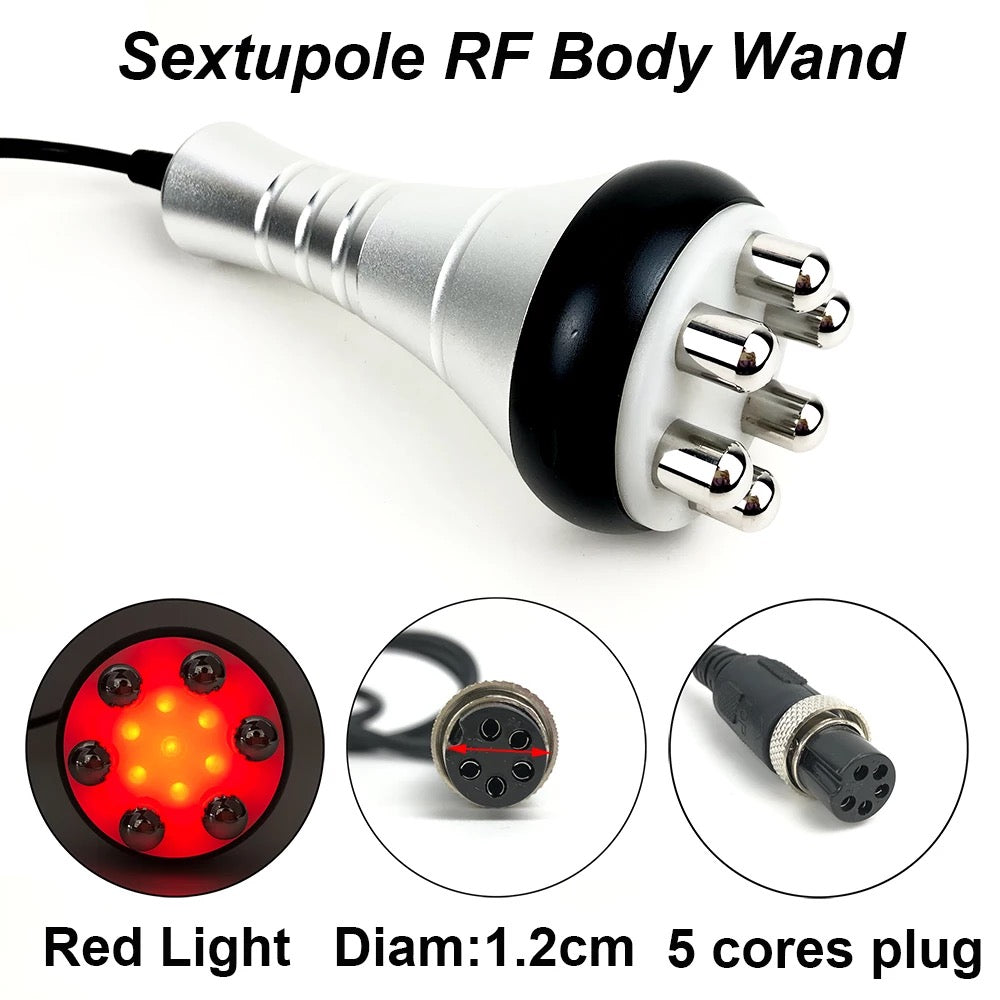 Sextupole RF Body Wand with Red Light for Cavitation Machine 