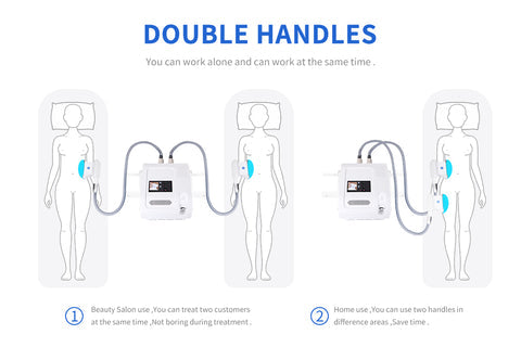 Double Handles of Cryotherapy Machine can be used on Two people or One Person
