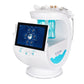 White color beauty device Ice blue 7 in 1 dermabrasion machine