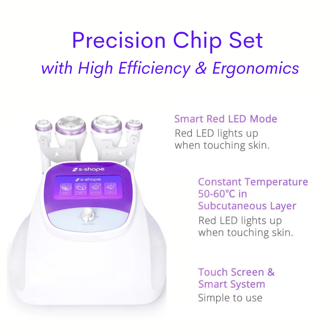 Precision Chip Set of S Shape Cavitation Machine with Smart LED Mode, Constant temperature 