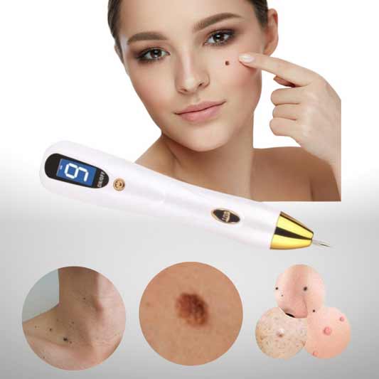 Skin Tag Removal Pen - 9 Levels Plasma Pen Used on Face to Remove Moles & Dark Spots, color Gold