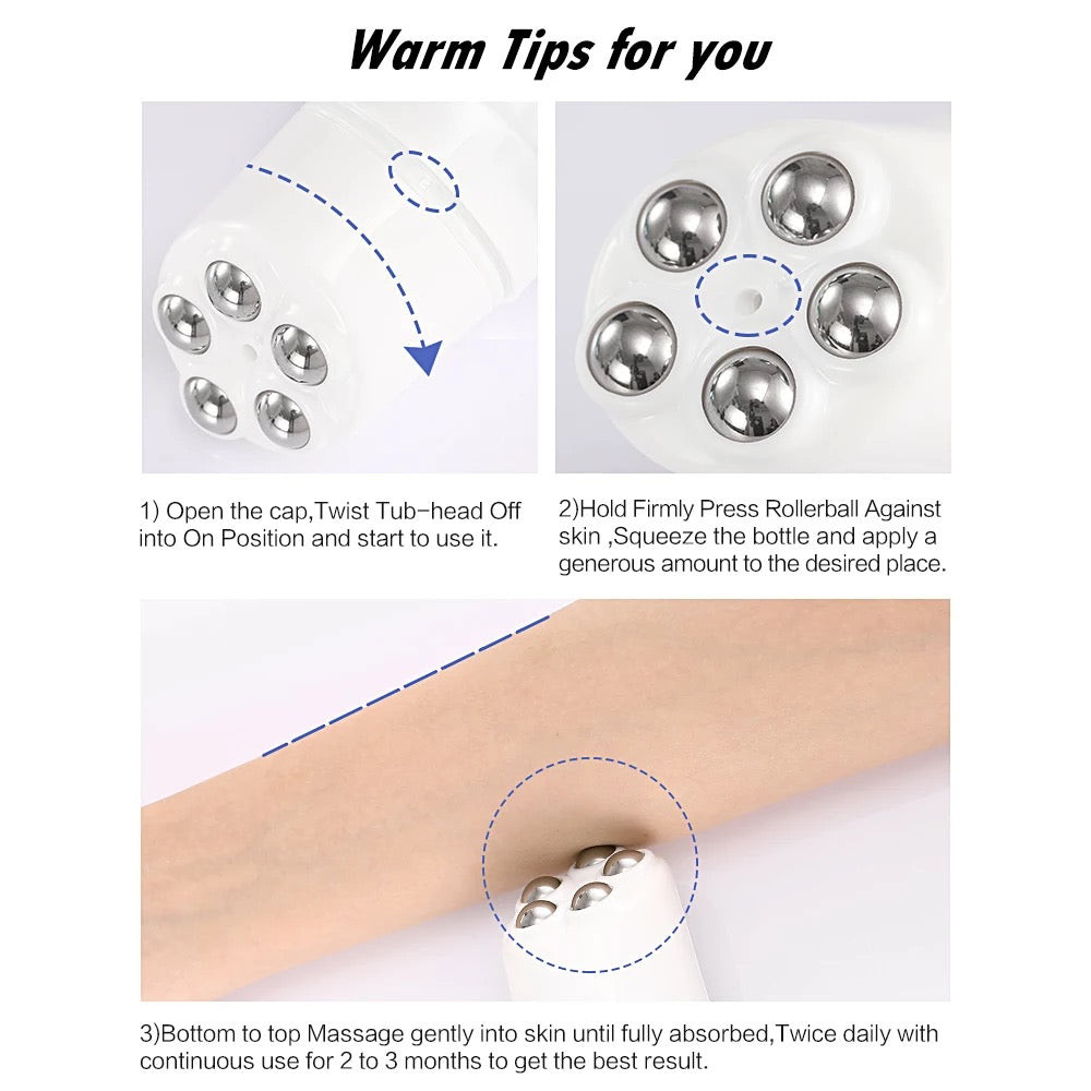 Warm Tips for Using  3D Roller Fat Burning Cream, Tested on Arm