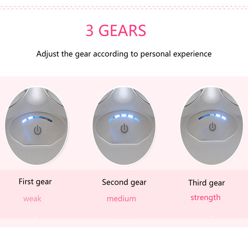 3 gears of mini facial toning device , weak , medium, strong 