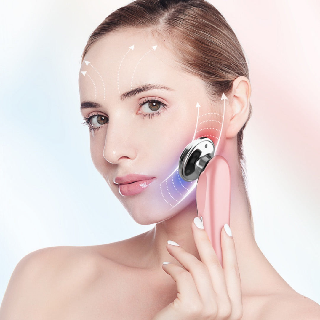 Woman using 7 in 1 Skin Rejuvenation Device on facd